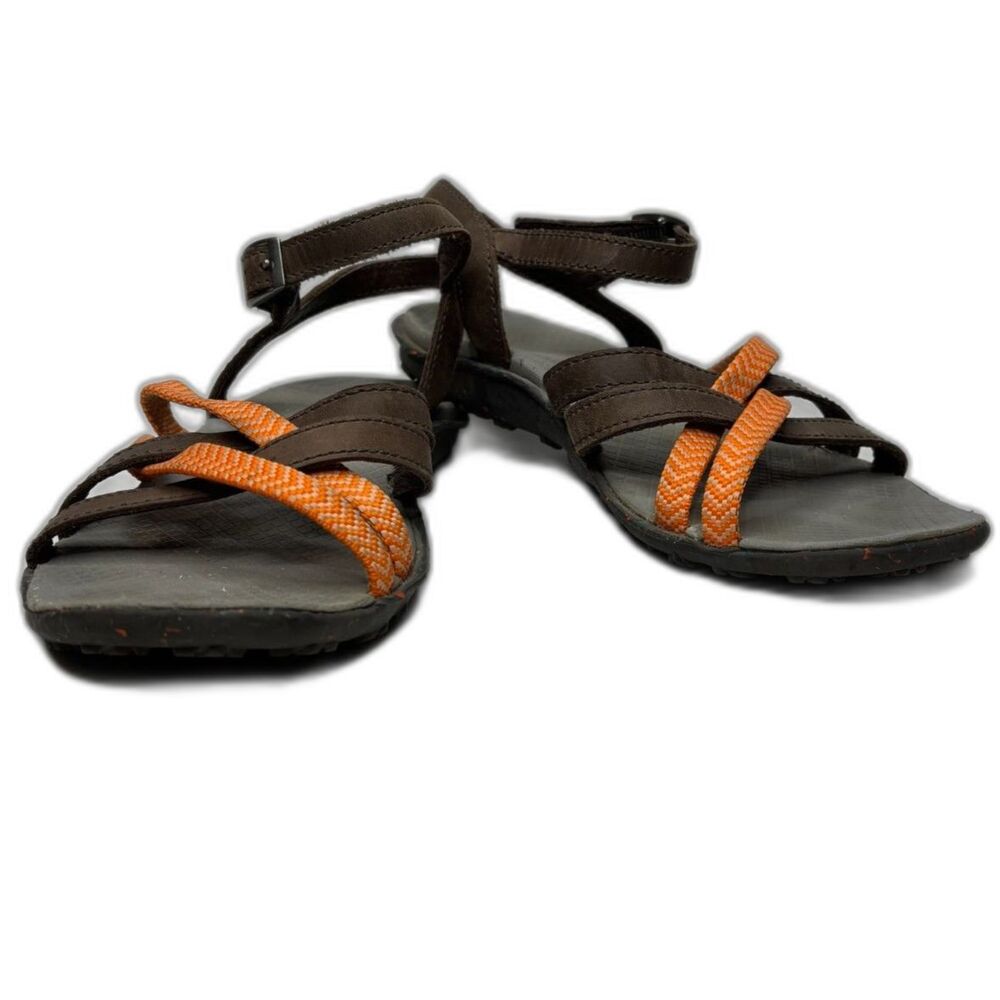 Womens Columbia Waterproof Sandals Strappy Slip Resistant Orange Brown Size 7